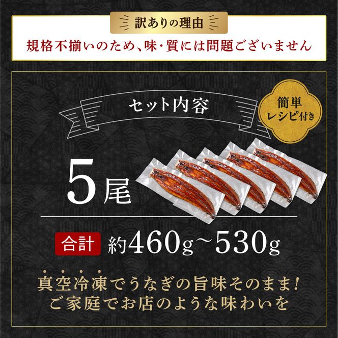 【訳あり】老舗魚屋のこだわり国産鰻 うなぎの蒲焼き5尾セット【魚住商店】_HA1999 うなぎ 国産 こだわり 丑の日 おいしい 福岡県宗像市 宗像市 福岡 宗像