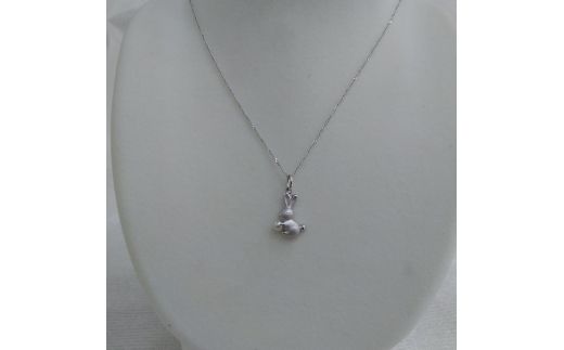 20-12伊勢志摩あこや本真珠ペンダント(ミニウサギ)SV製