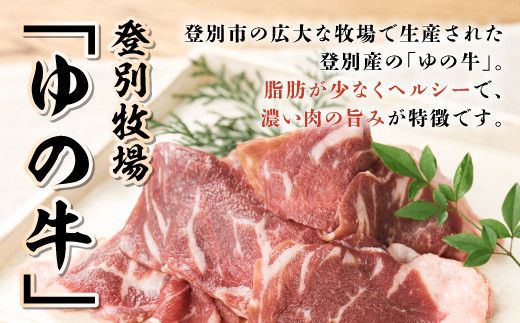 量が選べる！登別産国産牛ブランド 登別牧場ゆの牛(うし) 切り落とし 500g～2kg