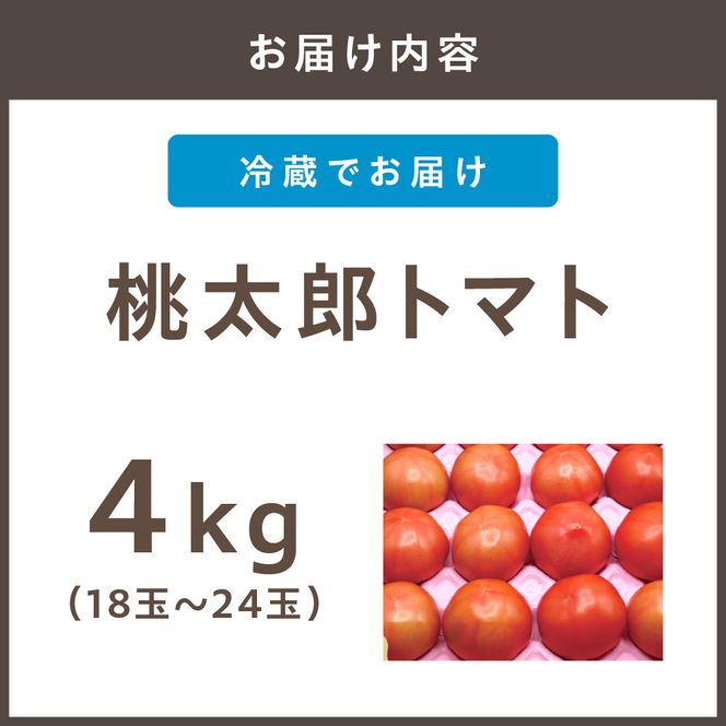 桃太郎トマト4kg（18玉～24玉）【ほたるの里】_HA0572
