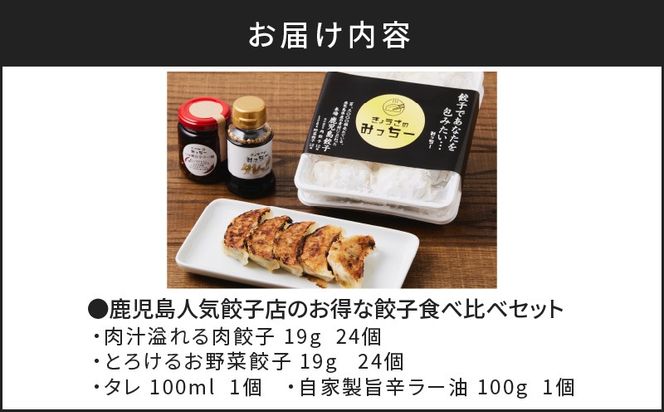 【5営業日以内に発送】鹿児島人気餃子店のお得な餃子食べ比べセット　K118-001