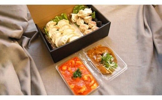 中華満喫セット(ふかひれ・エビチリ・点心詰めあわせ)[CF003ci]