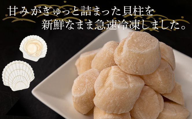 【禁輸に負けない】ホタテ 北海道 豊浦 噴火湾 礼文華 約1kg 帆立 貝柱 2年貝  TYUAD001