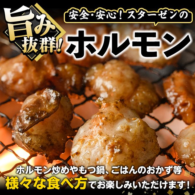 ＼テレビで紹介されました！／国産牛ホルモン2種セット(合計2kg) 国産 特産品 牛 小腸 味付 パック 詰め合わせ 詰合せ 炒め物 鍋 モツ おかず お弁当【スターゼン】akn031-01