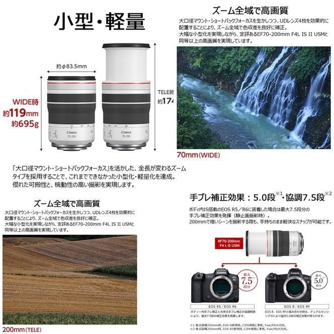 【Canon】 キヤノン 交換レンズ RF70-200mm F4 L IS USM_0067C
