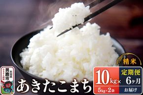【定期便6ヶ月】令和7年産 あきたこまち （精米）10kg（5kg×2袋）×6回 スズキファーム [精米 白米 米 あきたこまち ブランド米 食卓 お弁当 おにぎり秋田県 男鹿市]|23_szf-011006