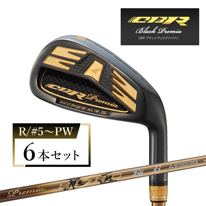 ワークスゴルフ CBRブラックプレミアアイアン 6本セット プレミア飛匠・極 （R/#5～PW）
