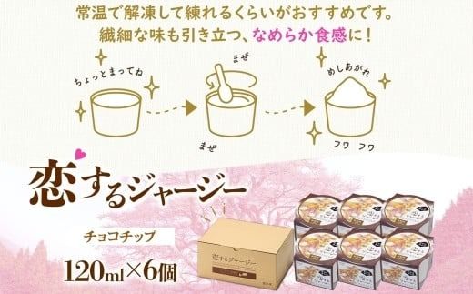 【ジェラート醍醐桜】恋するジャージーチョコチップ 6個セット / 岡山 真庭 醍醐桜 極上スイーツ 濃厚 プレゼント 贈答 デザート ギフト ジャージー牛 ミルク ジェラート おやつ チョコレート 子供から大人まで 冷凍 人気 贅沢 家庭用にも 【nhss017-01】