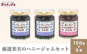 ［保存料・化学調味料不使用］ 厳選果実のハニージャム2セット 150g×3本 (ブルーベリー、木いちご) ［手作りジャムの店 マロナップル］ ジャム いちご ブルーベリー ギフト フルーツ はちみつ 贈答 長野 信州 小布施 詰合せ 味比べ 食べ比べ 詰め合わせ ［H-76］