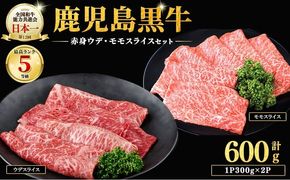 和牛日本一！＜鹿児島黒牛＞赤身すきやき用 計600g(1P300g/2P) a8-102