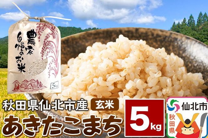 【玄米】令和7年産 あきたこまち 5kg 米 お米 こめ 秋田県 仙北市産|02_kwm-020501