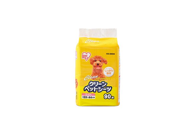 クリーンペットシーツ（ワイド90枚×4パック）ES-N90W アイリスオーヤマ 雑貨 日用品 安心 吸収力 おしっこ 吸収 抗菌 高吸収 ポリマー 逆戻り 臭い ワイドサイズ 動物 