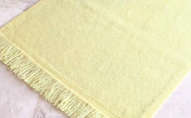 G3328 『Noble Fibre』100％カシミヤ・マフラー レモンイエロー【高級 カシミア おしゃれ ファッション 防寒 かしみあ】