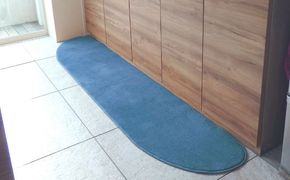 diw0186 北欧風キッチンマット ラグマットタイプ 45×270cm ゆりかご型 ブルームーン 抗菌防臭 SEK 織人しきもの屋工房