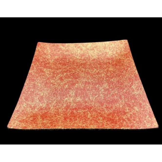 波スクエアプレート L 乱糸（マット仕上げ）本朱［NF79］ 303446_CU90038VC01