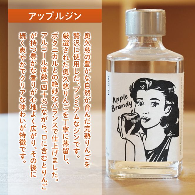 【藤田観光りんご園】「りんごブランデー＆アップルジン」セット【200ml×各1本】｜フジタアップルオーチャード 茨城県 大子町 奥久慈 林檎 果実 果汁 蒸留酒お酒 アルコール(BJ006)