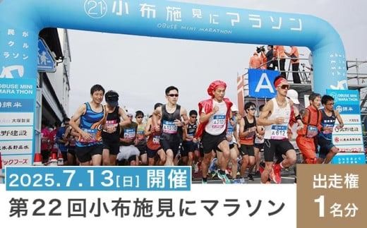 第22回 小布施見にマラソン 出走権 1名分 2025 ［小布施見にマラソン実行委員会］ マラソン大会 ハーフマラソン 出走券 チケット スポーツ 仮装 コスチューム 参加券 大会 期間限定 送料無料 長野県 小布施町