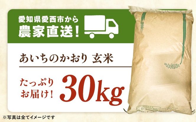 ＼大容量／ あいちのかおり 玄米 30kg お米 玄米 愛西市 / 日栄トラクター【配送不可地域：北海道・沖縄・離島】[AEDM001]