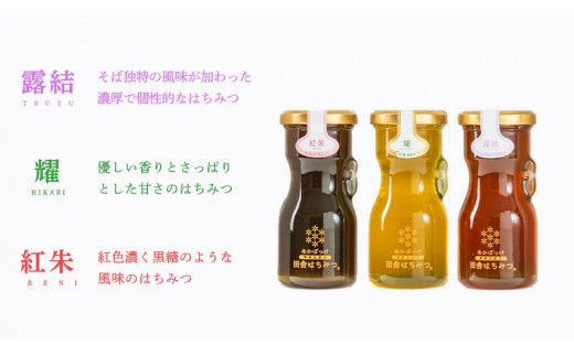 【 数量限定 】 田舎はちみつ 3種 ギフト セット [ 結蜜 Musubi-R3 120g ]（ 茨城県共通返礼品： 五霞町 ） 季節で移ろう 生ハチミツ 蜂蜜 非加熱 茨城県産 国産 天然 純粋 贈答用 [EG003us]