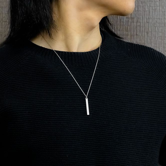 純プラチナ ペンダントトップ 造幣局検定刻印付 pt999 バーネックレス メンズ 鍛造 プレート ネックレス チャーム 251204201pt999m SWAA379-b