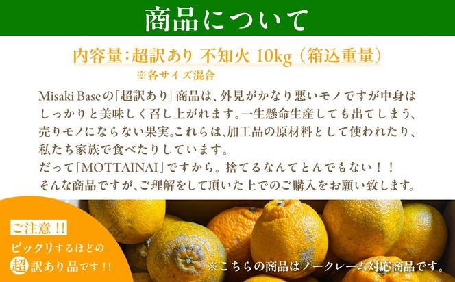 【先行受付】【※超訳あり】不知火（しらぬい） 10kg ※離島への配送不可 （2026年2月中旬より順次発送） KTAB006 