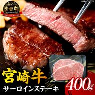 【A5等級宮崎牛】サーロインステーキ 400g（小林市産 牛肉 和牛 特選 贅沢 厳選和牛 ブランド牛 ギフト 贈答）