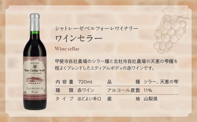 甲斐市産　赤ワイン飲み比べ　3本セット　Presents by Katerial　AD-34