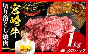 宮崎牛 切落し焼肉1kg（500g×2）宮崎牛 牛肉 肉 焼肉 すき焼き 切り落とし焼肉 焼肉丼 焼肉 炒め物 内閣総理大臣賞 国産 プレゼント 贈答 贈り物 ギフト