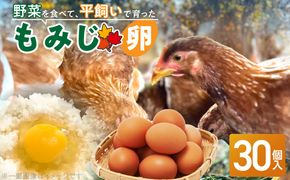 【医師監修】野菜を食べて育った平飼いの卵「もみじ卵」（30個入り）［154T02］もみじ卵 30個 もみじ 卵 赤玉 コク 採れたて 平飼い 玉子 卵焼き 目玉焼き サンドイッチ オムライス