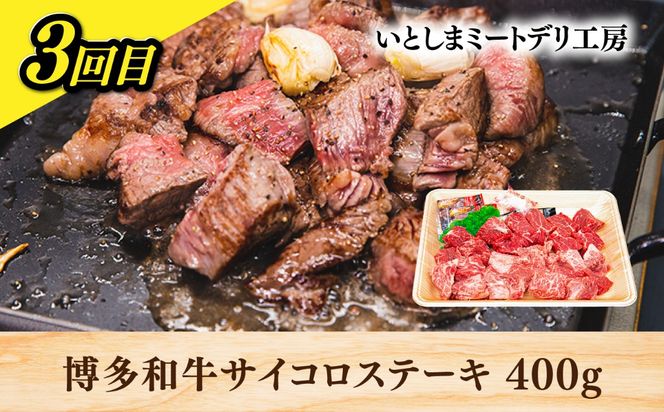 【全3回定期便】糸島・お肉定期便（お手軽コース） 毎月2-3人前[AAH017]