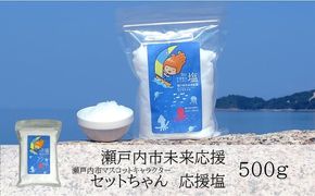 セットちゃん 応援塩 500g 塩 フレーク塩 粗塩 調味料 岡山 瀬戸内市 [№5735-3369]