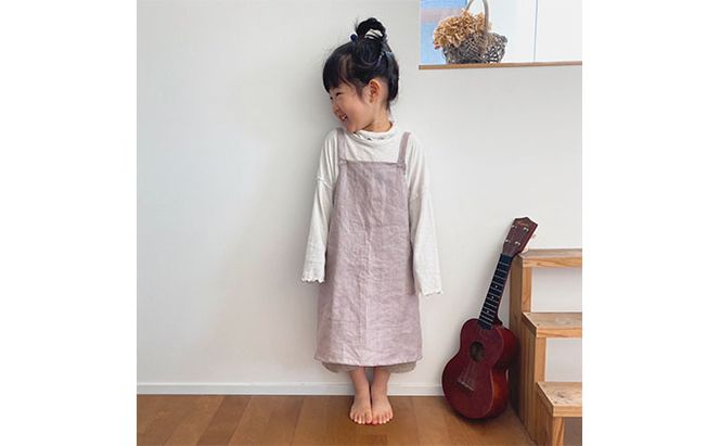 こどものリネンエプロン（S） ファッション 雑貨 日用品 子供服 キッズ 