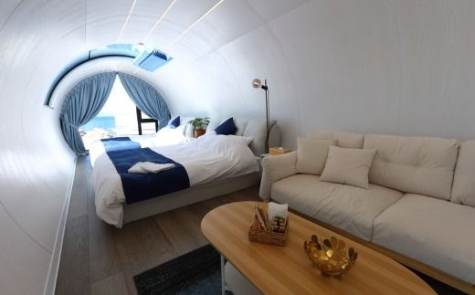 【ビーチフロント】【知多半島　美浜町】　トレーラーハウス　ペア宿泊券　素泊まり