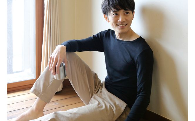 《絹生活研究所》インナー／メンズ／長袖／ブラック インナーウェア 下着 肌着 ファッション 服 男性 