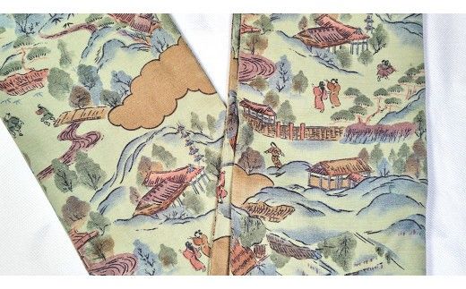 結城紬 染小紋 リメイク マフラー リメイクマフラー 紬 手作り 絹 シルク [BN036ci]