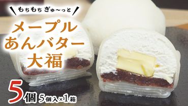 【 菓子庵たちかわ 】 メープル あんバター 大福 5個 ( 5個入 × 1箱 ) 手作り もちもち スイーツ バター生クリーム もち 和菓子 菓子 お菓子 餡子 あんこ つぶあん [AY019ci]