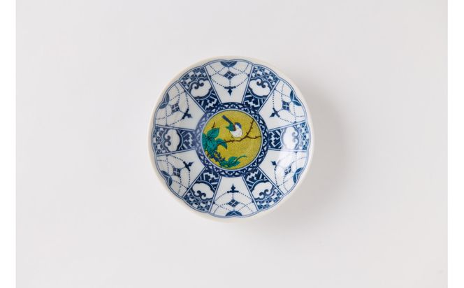 ４号皿揃　染付瓔珞文時代画風 172111_CY4007