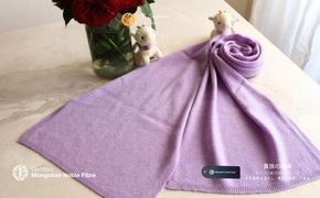 G3327 『Noble Fibre』100％カシミヤ・マフラー ラベンダー【高級 カシミア おしゃれ ファッション 防寒 かしみあ】
