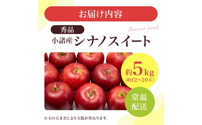 シナノスイート 秀品 約5kg 長野県産 果物類 林檎 りんご リンゴ フルーツ 小諸市