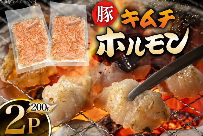 豚肉 キムチホルモン 200g 2p [丸正斎藤商行 北海道 砂川市 12260950] ホルモン 小分け 冷凍 セット おつまみ 晩酌 おかず ごはんのおとも ご飯のお供 キムチ