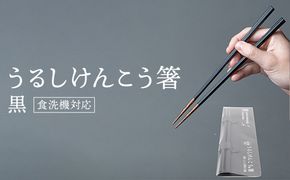 華正工房 うるしけんこう箸 食洗機対応 黒 (簡易包装) F6P-2843