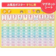 【すうじ表ポスター】マグネットシート製 お風呂ポスター 40cm×57cm