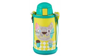 2026年新製品 タイガー魔法瓶(TIGER) タイガー 水筒 0.6L ストロー コップ 付 2WAY ステンレス ボトル ポーチ付き サハラ コロボックル  MBR-G06G YN  ネコ　【 大阪府門真市 家電 電化製品 キッチン家電 生活家電 新生活 新生活応援 】 272230_AZ091VC01