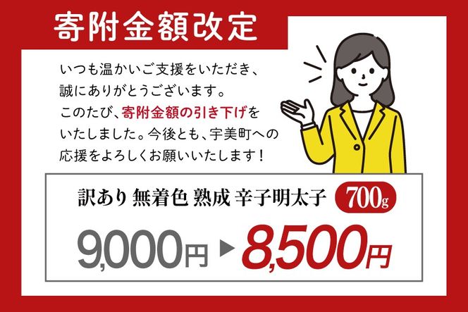 【寄附額↓改定】 訳あり 明太子 やまや 無着色 熟成 辛子明太子 切子 700g [やまやコミュニケーションズ 福岡県 宇美町 um40azo860009] めんたいこ たらこ 博多 福岡