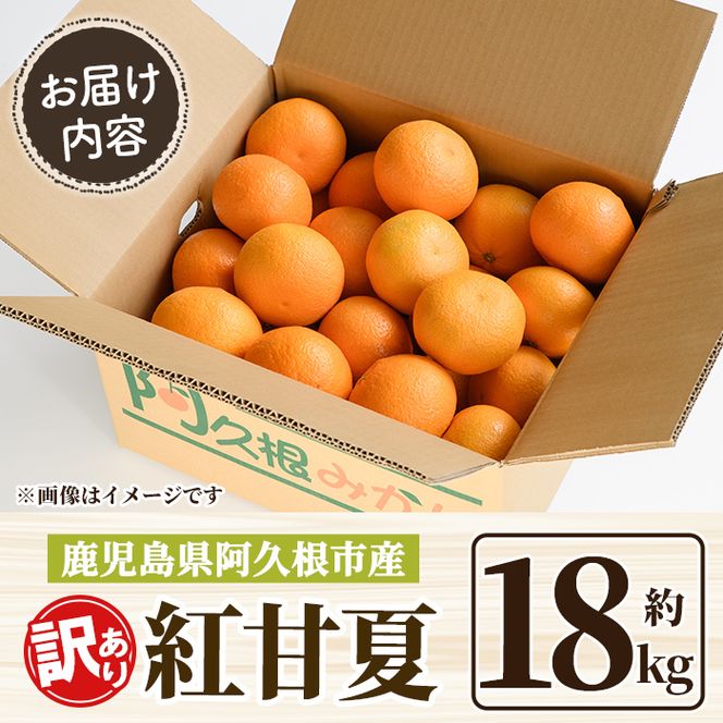 ＜先行予約受付中！2027年2月上旬以降順次発送予定＞ 訳あり！紅甘夏(約18kg) 国産 紅甘夏 柑橘 果物 フルーツ デザート 果実 期間限定 数量限定 【古田果樹園】akn093-10