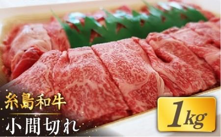 [月限定10個]希少 和牛 糸島 和牛 こまぎれ 1kg 糸島 / トラヤミートセンター [AJD003] すき焼き 切り落とし しゃぶしゃぶ 焼肉 赤身 黒毛和牛 国産 牛肉 こま切れ