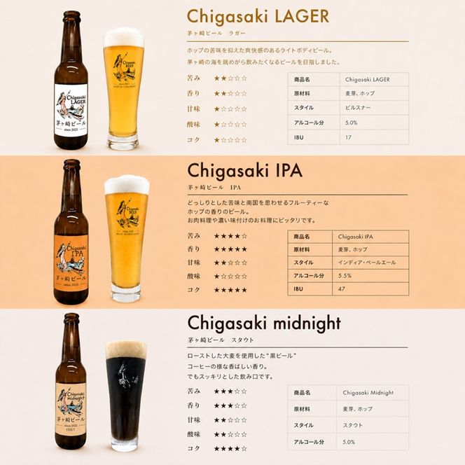 茅ヶ崎ビール アソート 8本セット　【お酒　ビール　クラフトビール　瓶入り　段ボール入り】 地ビール 瓶ビール アルコール飲料 家飲み 晩酌 バーベキュー BBQ 