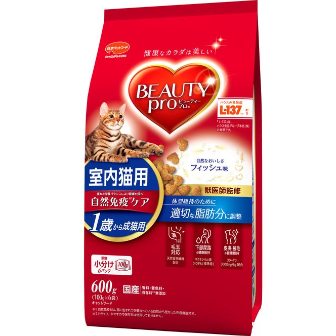ビューティープロ キャット 成猫用 1歳から 600g ｘ10(ケース単位) キャットフード