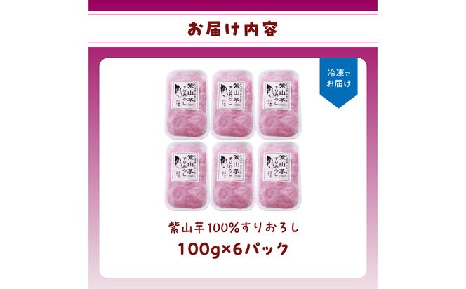 【K10030】紫山芋100％すりおろし 100g×6袋