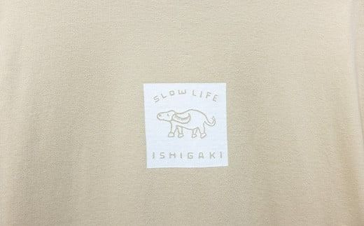 オリジナルTシャツ slow life ishigaki tee【カラー:ナチュラルベージュ】【サイズ:Lサイズ】KB-140